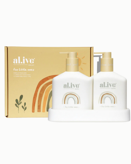 Al.ive Baby Duo (Hair/Body Wash & Lotion + Tray - Gentle Pear)